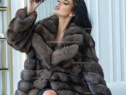 Шуба из баргузинский соболь длиной 75 см