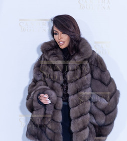 Шуба женская из баргузинского соболя